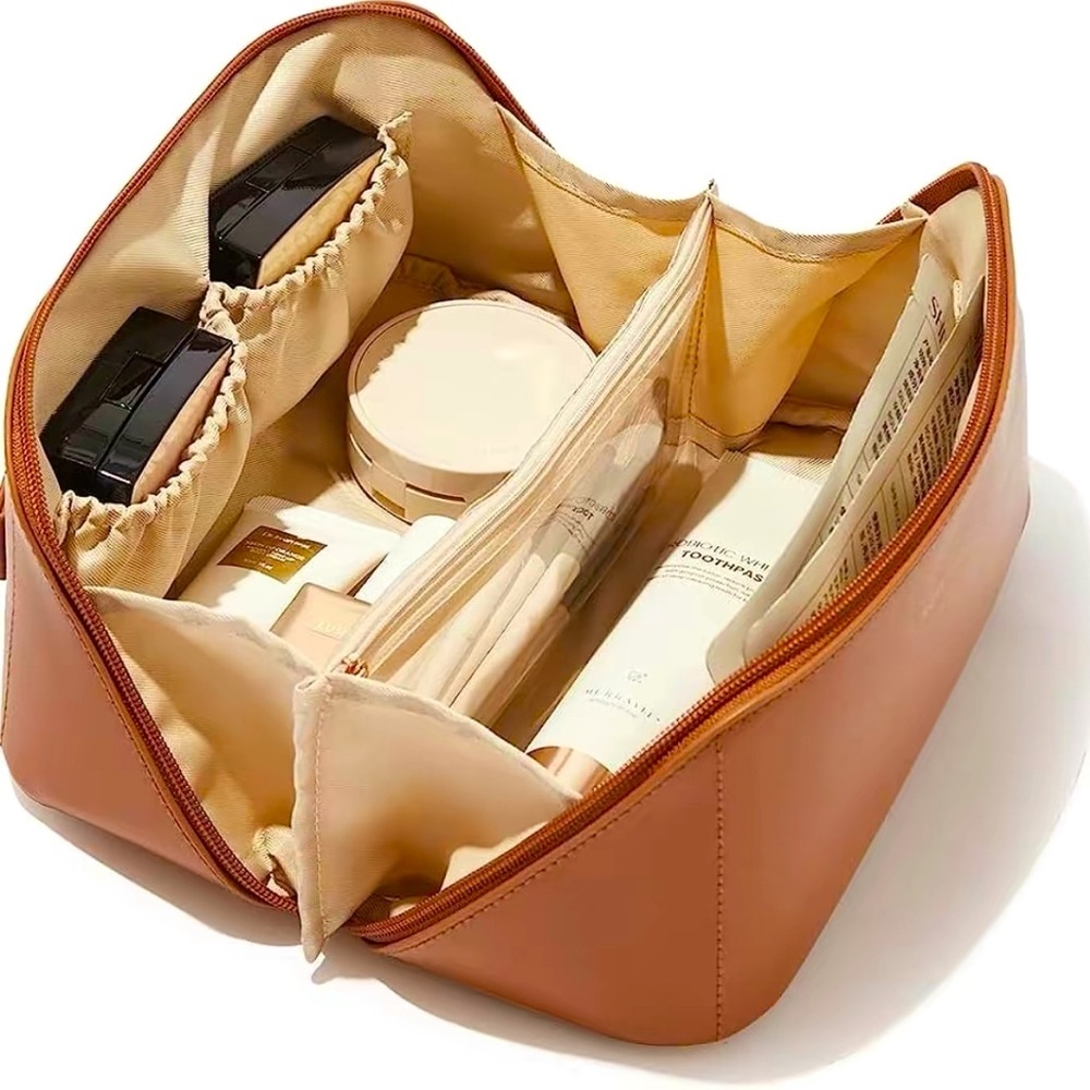 NEW Make Up Travel Toiletries Carry On Personal Bag 3 Separate Compartments - Picture 4 of 11